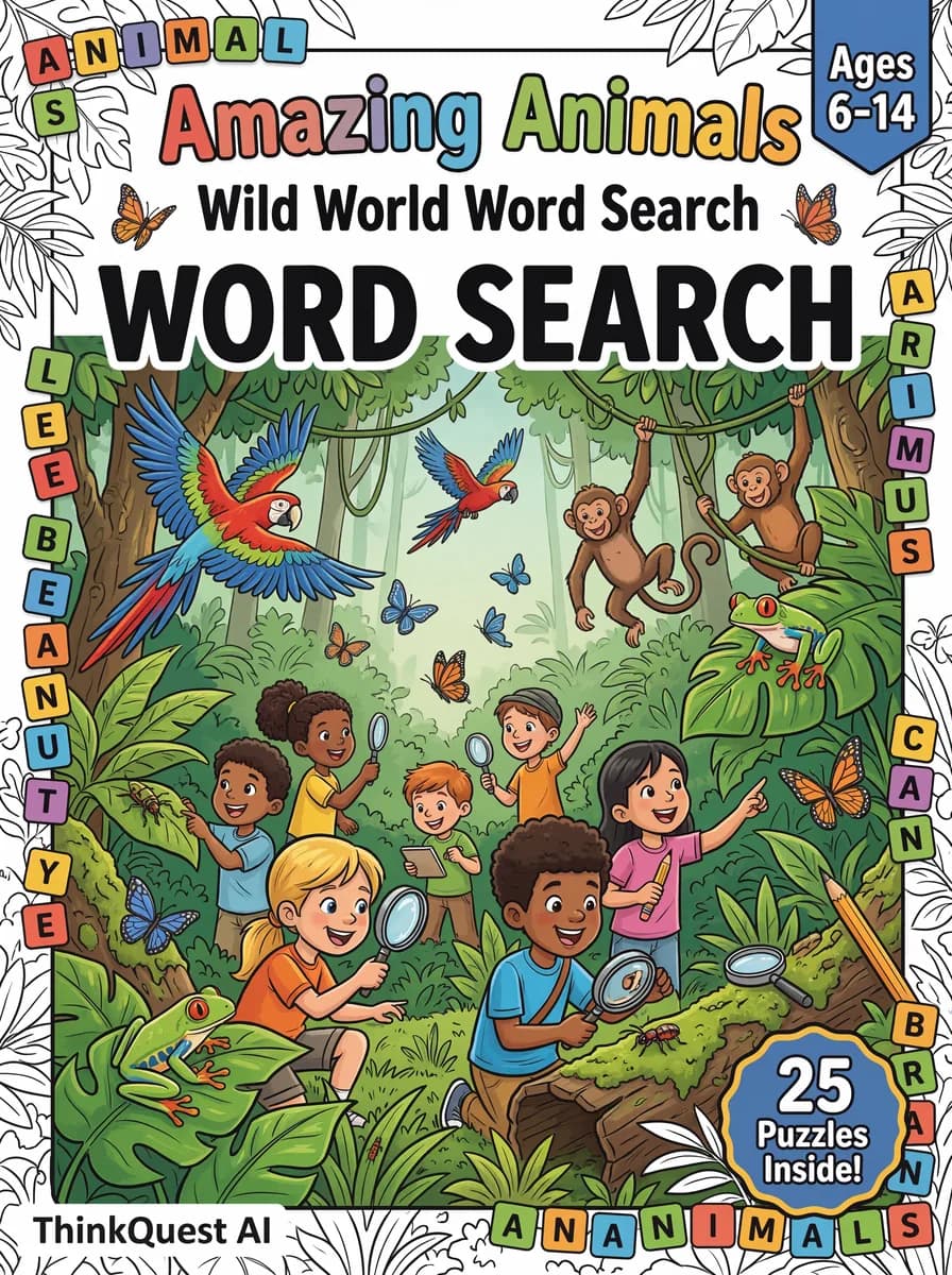 Amazing Animals: Wild World Word Search