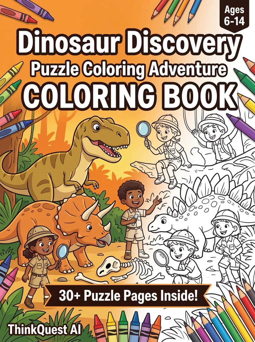 Dinosaur Discovery: Puzzle Coloring Adventure