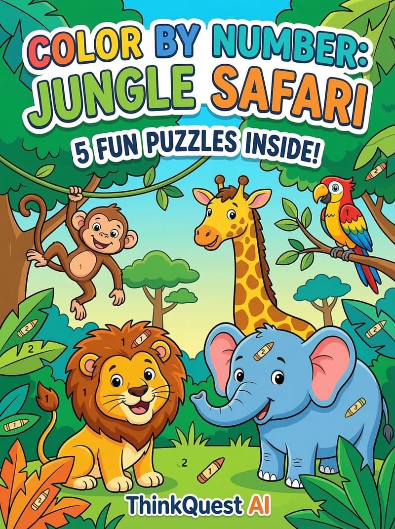 Color By Number: Jungle Safari