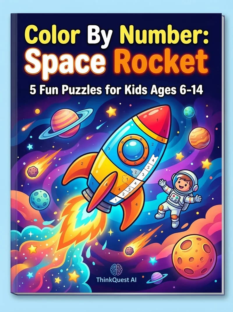 Color By Number: Space Rocket