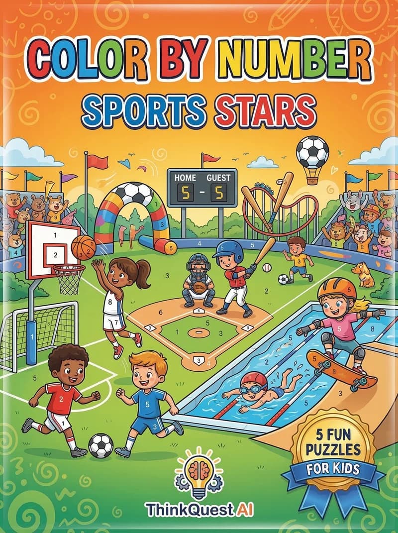 Color By Number: Sports Stars
