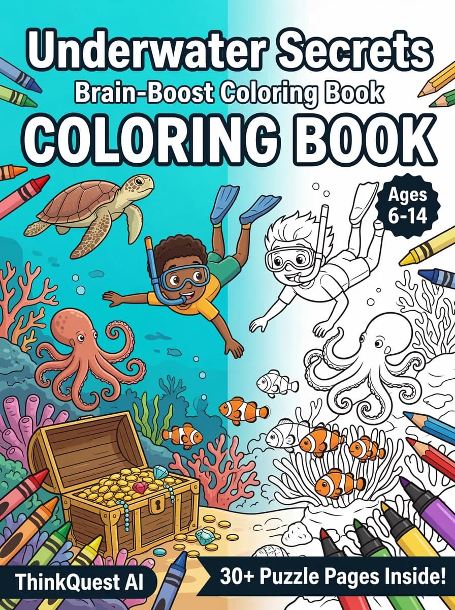 Underwater Secrets: Brain-Boost Coloring